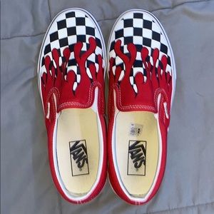 Vans Red flame checkered